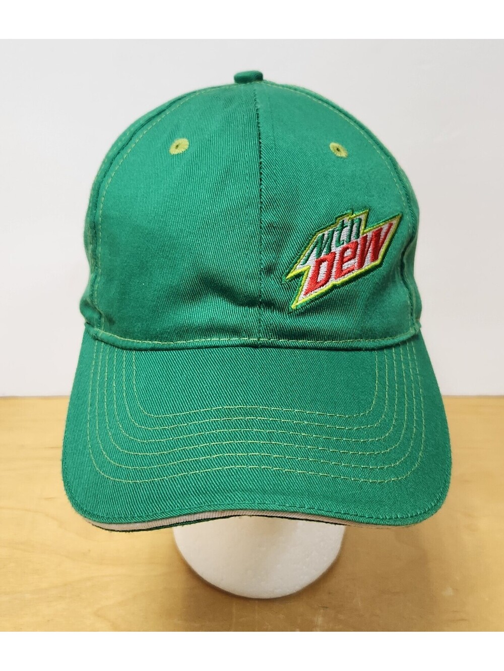 Mtn Dew Mountain Dew Green Baseball Cap Hat Embroidered Logo Adjustable Promo